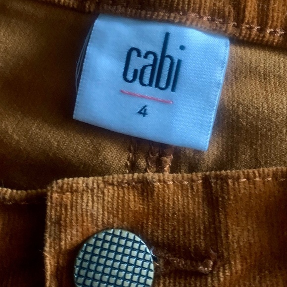 Cabi Corduroy Button-Fly Caramel Rust Brown Skinny Leg Pants 3927 Women's 4 - Picture 5 of 8